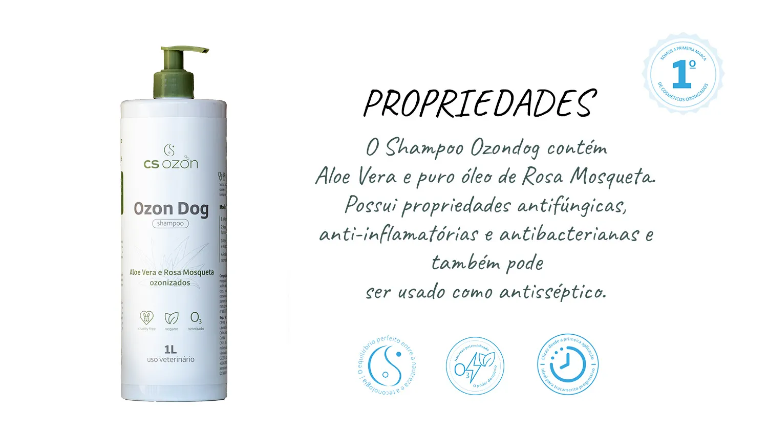 Shampoo Aloe vera, Rosa Mosqueta em embalagem de 1 litro - Imagem 2